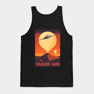 Mars Adventure Vintage Travel Poster Tank Top